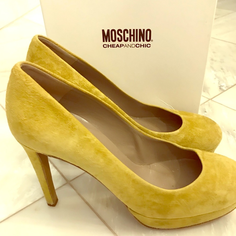 Moschino Cheap and Chic Suede Heels